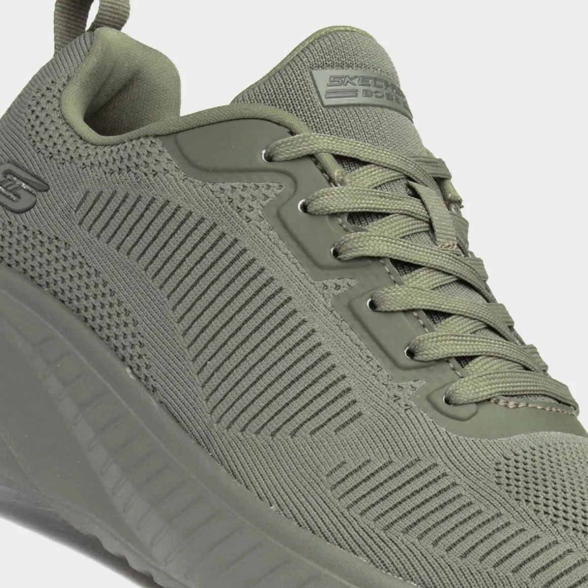 Skechers Bobs Squad Chaos Prism Mens Olive Trainer