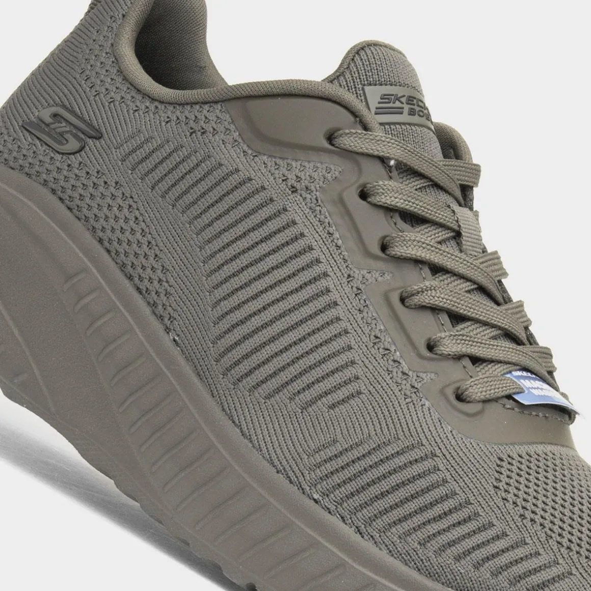 Skechers Bobs Squad Face Off Womens Olive Trainer