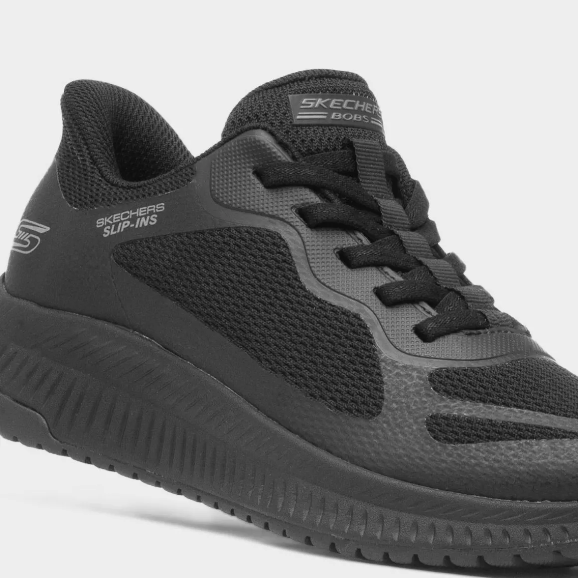 Skechers Bobs Squad Slip Ins Womens Black Trainer