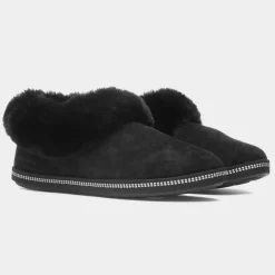 Skechers Cozy Campfire Womens Black Full Slipper