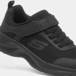 Skechers Dynamatic Kids Black Easy Fasten Trainer