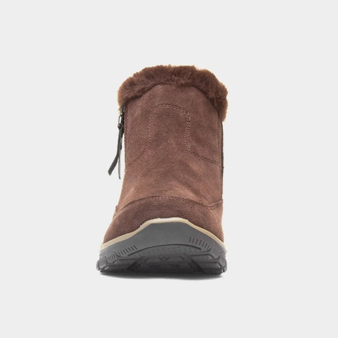Skechers Easy Going Cool Zip Womens Brown Boot