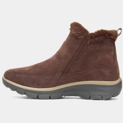 Skechers Easy Going Cool Zip Womens Brown Boot