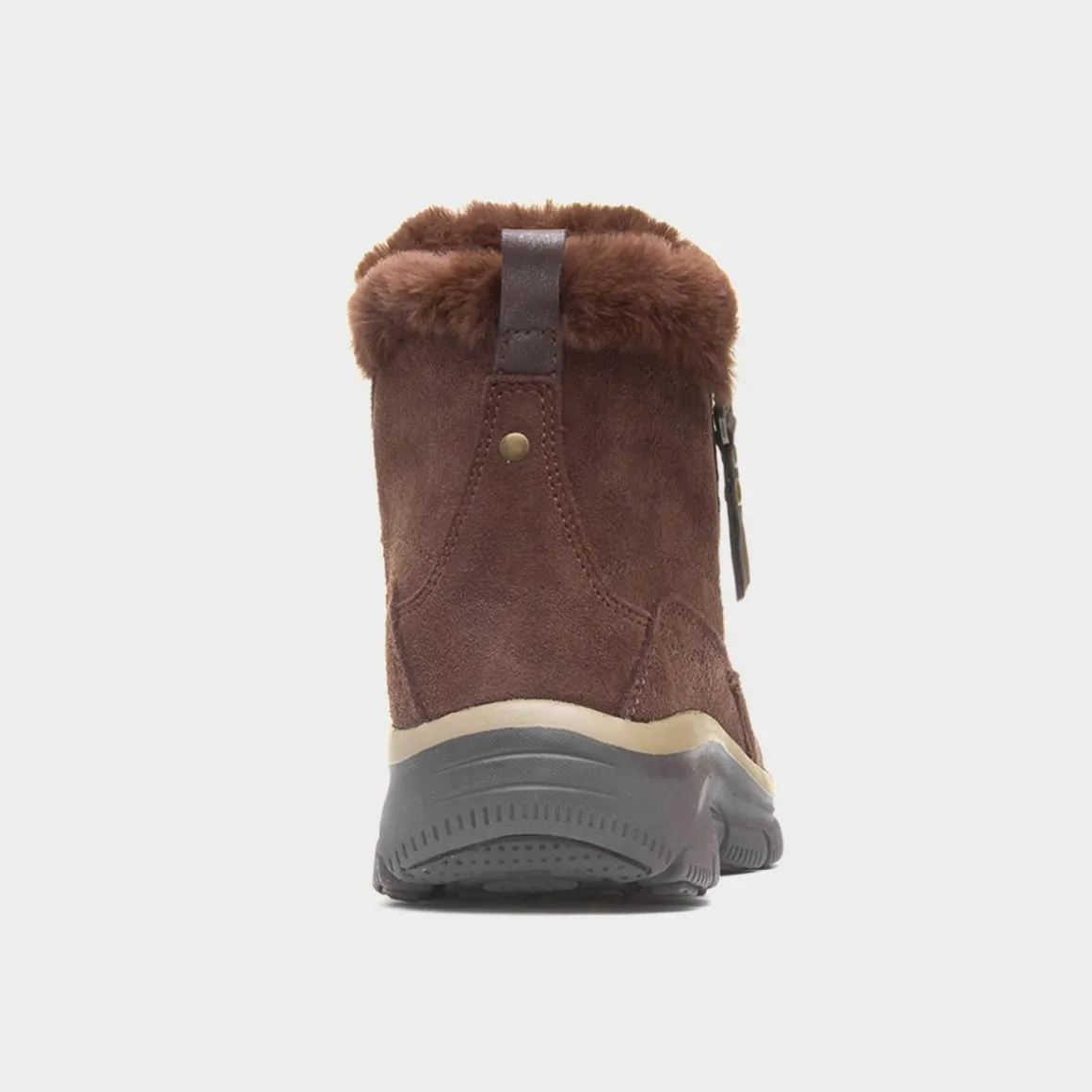 Skechers Easy Going Cool Zip Womens Brown Boot