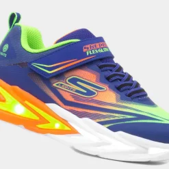 Skechers Flex Glow Kids Blue Light Up Trainer
