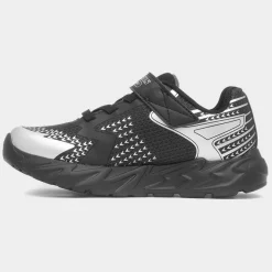 Skechers Flex Glow Kids Black Light Up Trainer