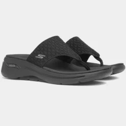 Skechers Go Walk Arch Fit Womens Black Sandal