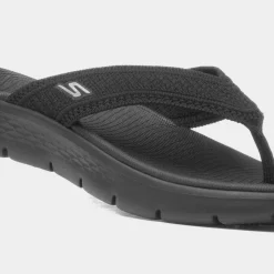 Skechers Go Walk Flex Womens Black Toe Post Sandal
