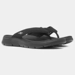 Skechers Go Walk Flex Womens Black Toe Post Sandal