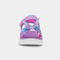 Skechers Jumpsters Girls Lavender Light Up Sandal