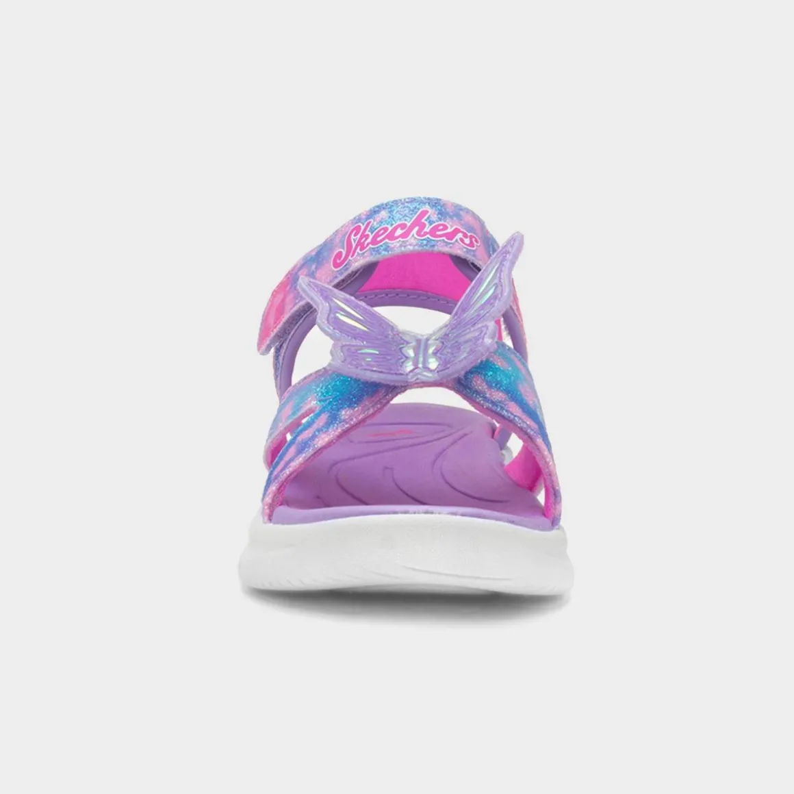 Skechers Jumpsters Girls Lavender Light Up Sandal