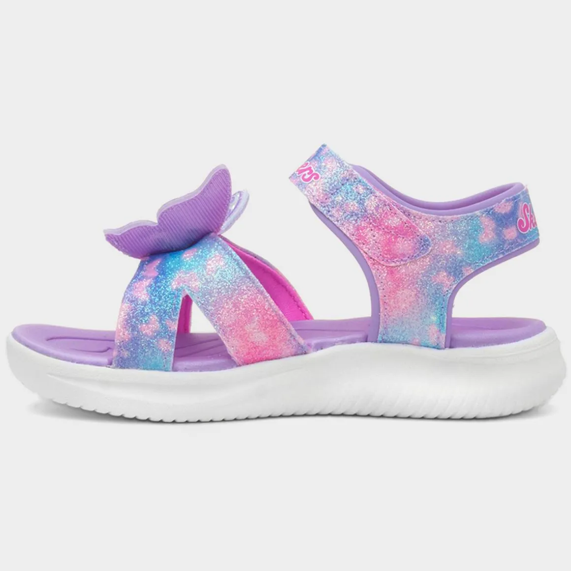 Skechers Jumpsters Girls Lavender Light Up Sandal