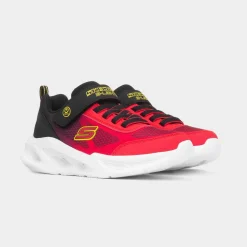 Skechers Meteor Kids Red Light Up Trainer