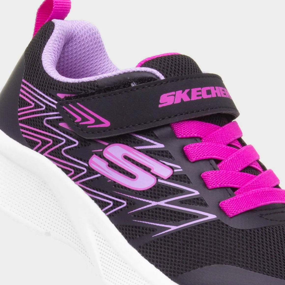 Skechers Microspec Bold Delight Kids Black Trainer