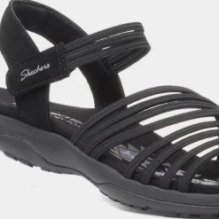 Skechers Reggae Slim Womens Black Strappy Sandal