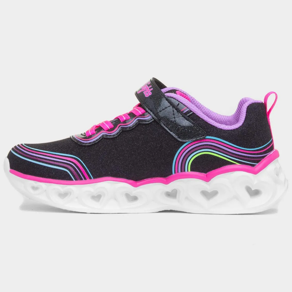 Skechers Retro Hearts Kids Light Up Trainers