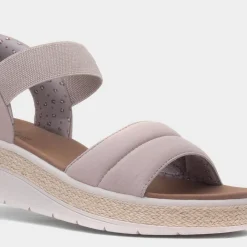 Skechers Slip Ins Bobs Sun Ray Womens Taupe Sandal