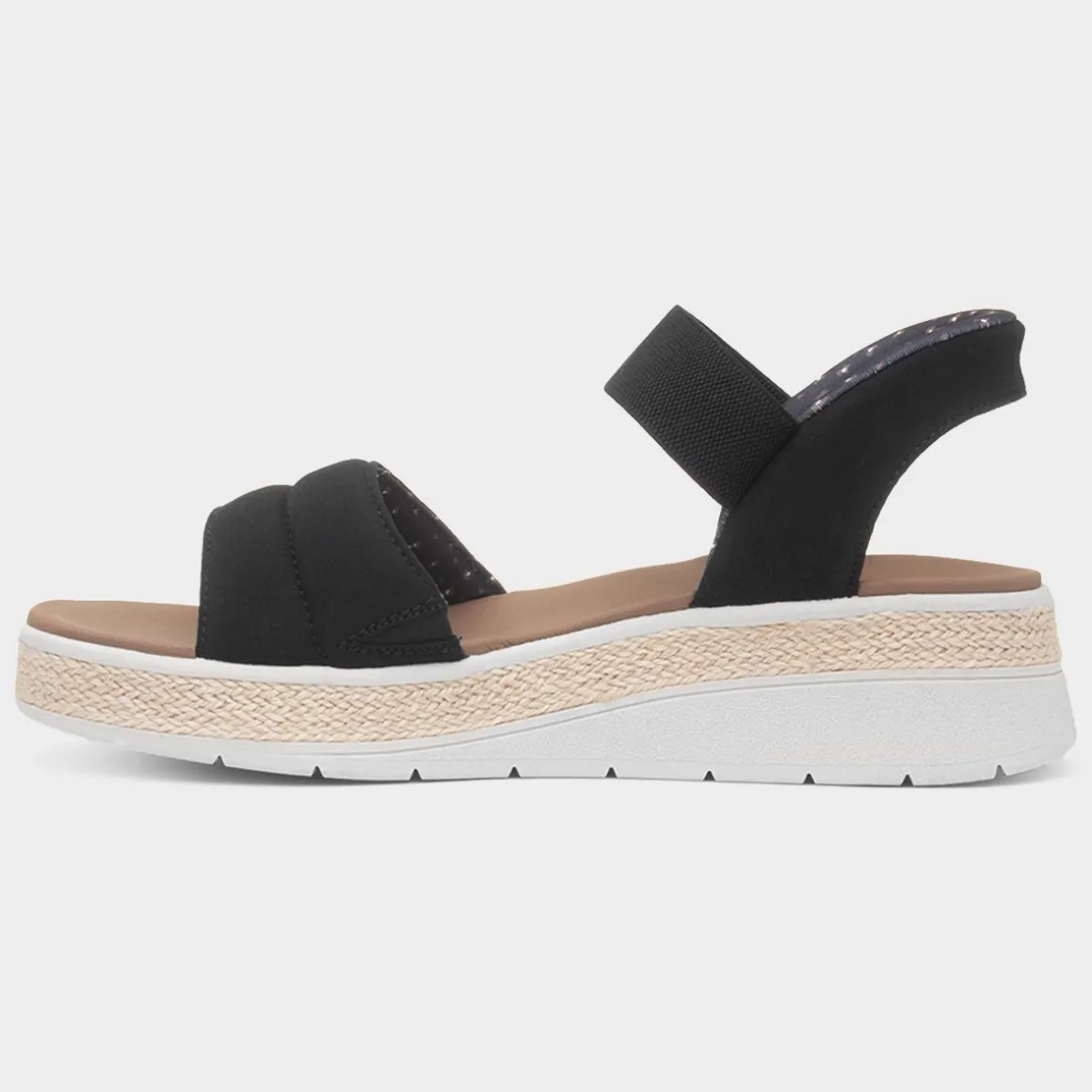 Skechers Slip Ins Bobs Sun Ray Womens Black Sandal