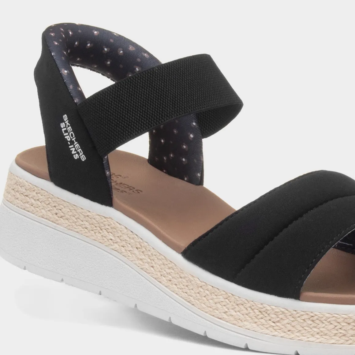 Skechers Slip Ins Bobs Sun Ray Womens Black Sandal