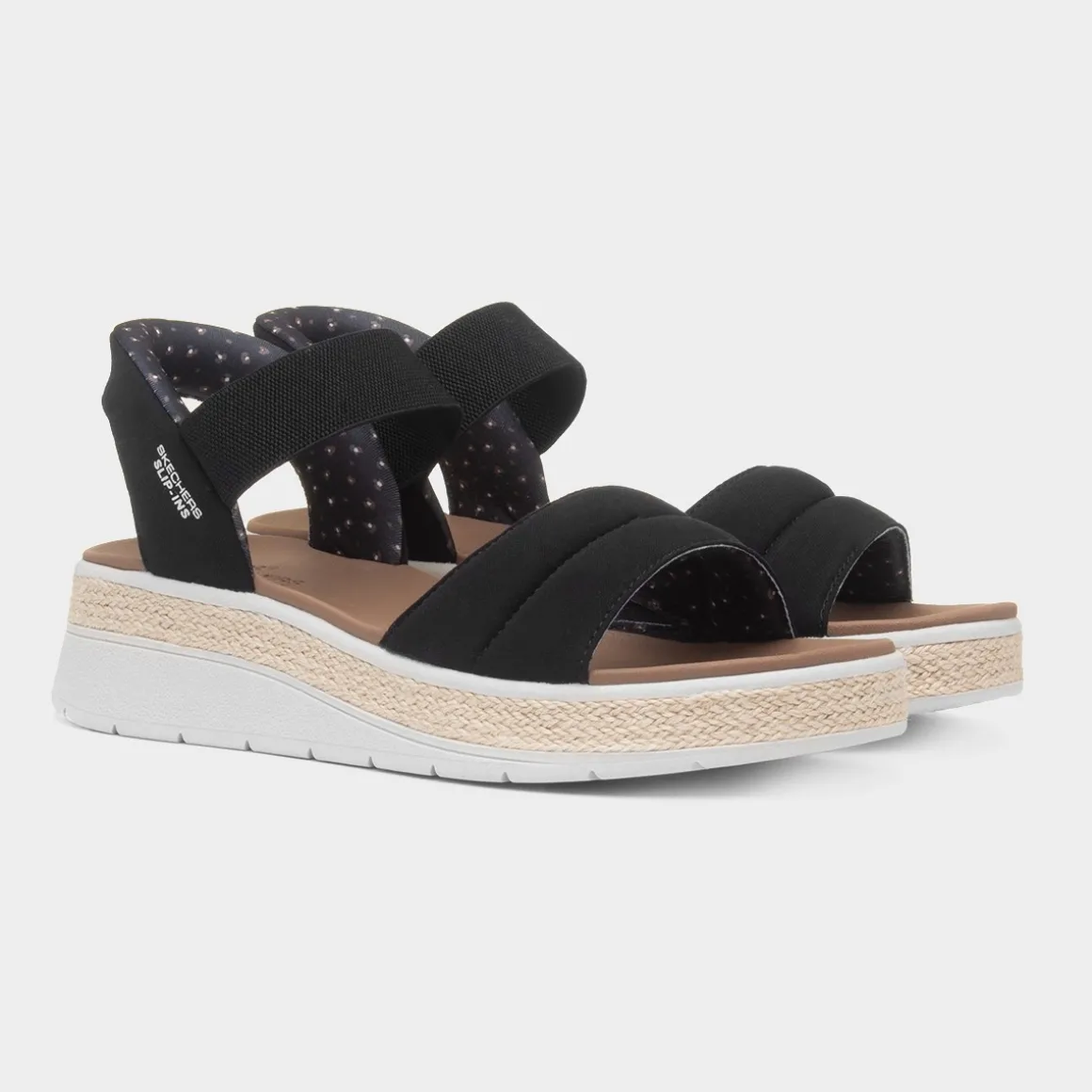 Skechers Slip Ins Bobs Sun Ray Womens Black Sandal