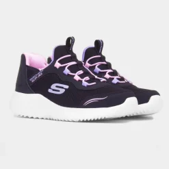 Skechers Slip Ins Bounder Kids Black Trainer