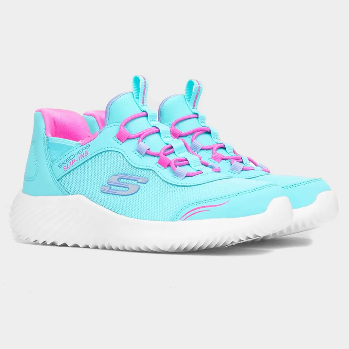 Skechers Slip Ins Bounder Kids Blue Trainer