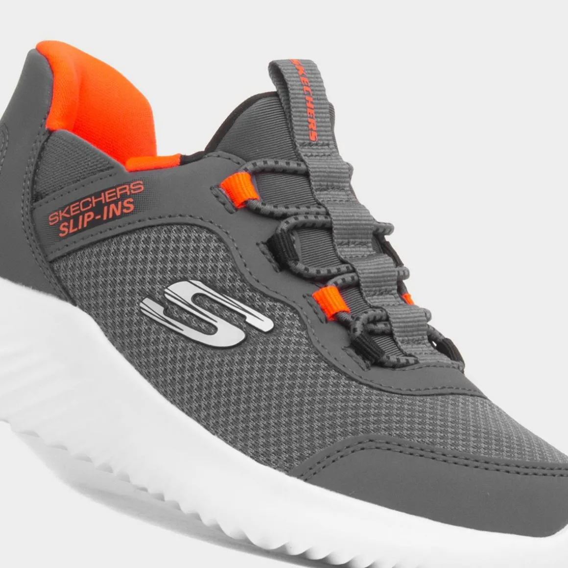 Skechers Slip Ins Bounder Kids Grey Trainer