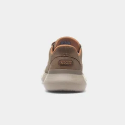 Skechers Slip Ins Garza Mens Brown Leather Shoe