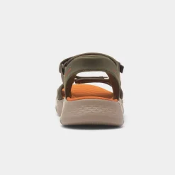 Skechers Slip Ins Go Walk Flex Mens Olive Sandal