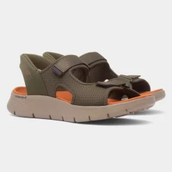 Skechers Slip Ins Go Walk Flex Mens Olive Sandal