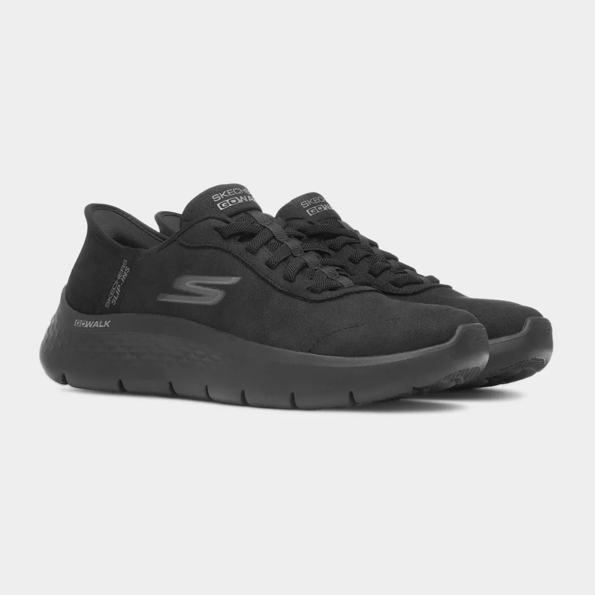 Skechers Slip Ins Go Walk Womens Black Trainer