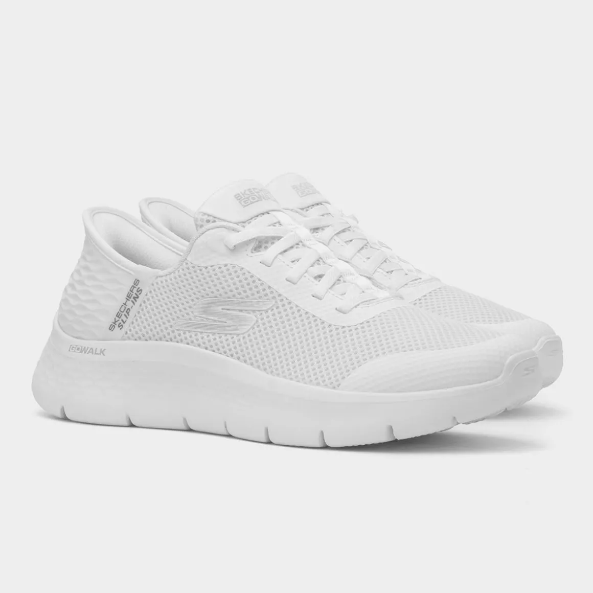 Skechers Slip Ins Go Walk Womens White Trainer