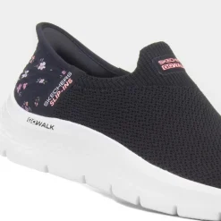 Skechers Slip Ins Sunset Rose Womens Black Trainer