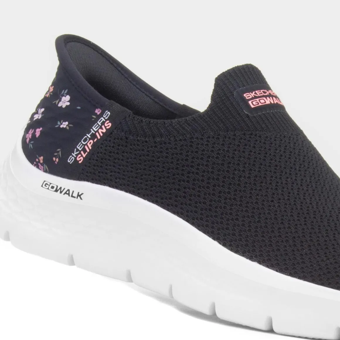 Skechers Slip Ins Sunset Rose Womens Black Trainer