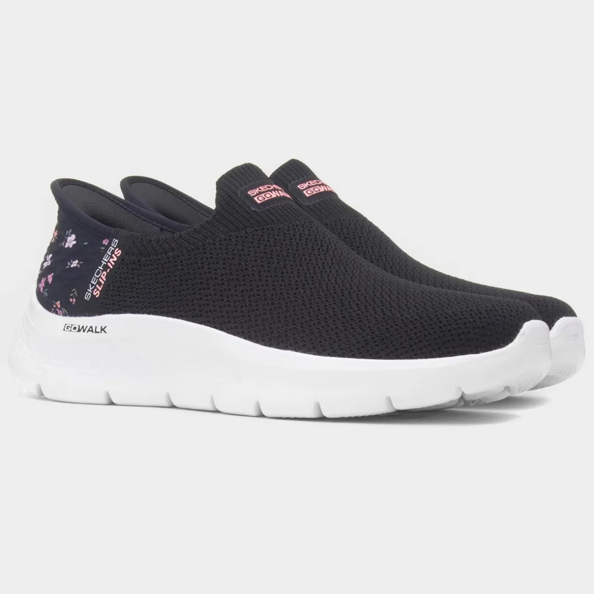 Skechers Slip Ins Sunset Rose Womens Black Trainer