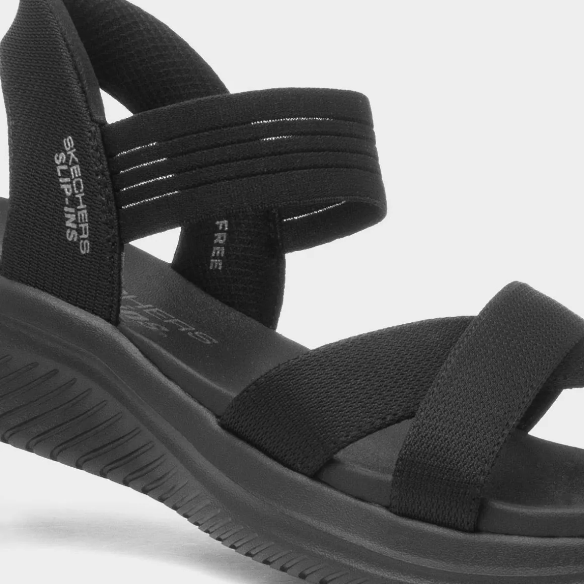 Skechers Slip Ins Ultra Flex Womens Black Sandal