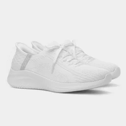 Skechers Slip Ins Ultra Flex Womens White Trainer