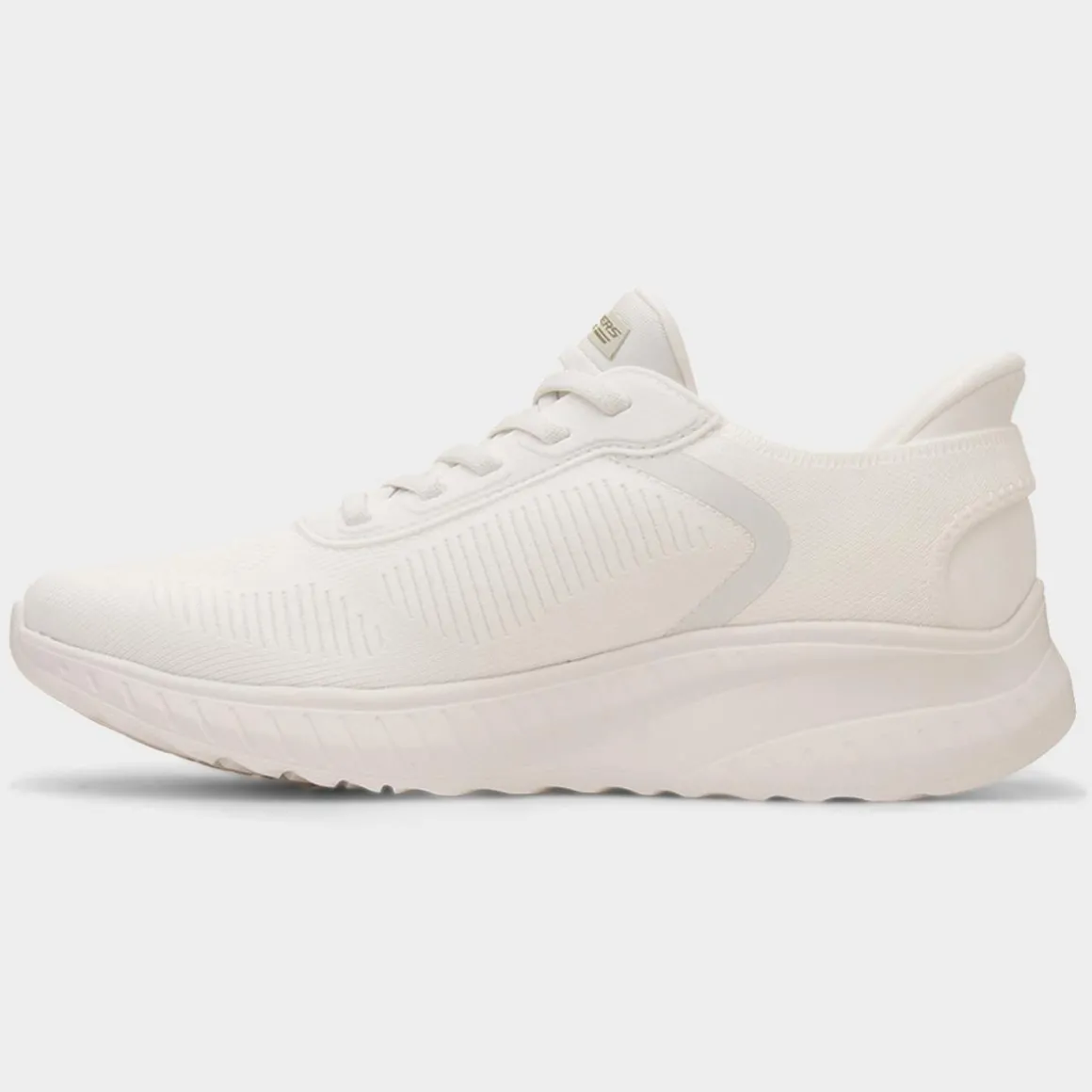 Skechers Slip Ins Womens Off White Vegan Trainer