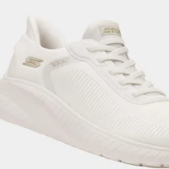 Skechers Slip Ins Womens Off White Vegan Trainer