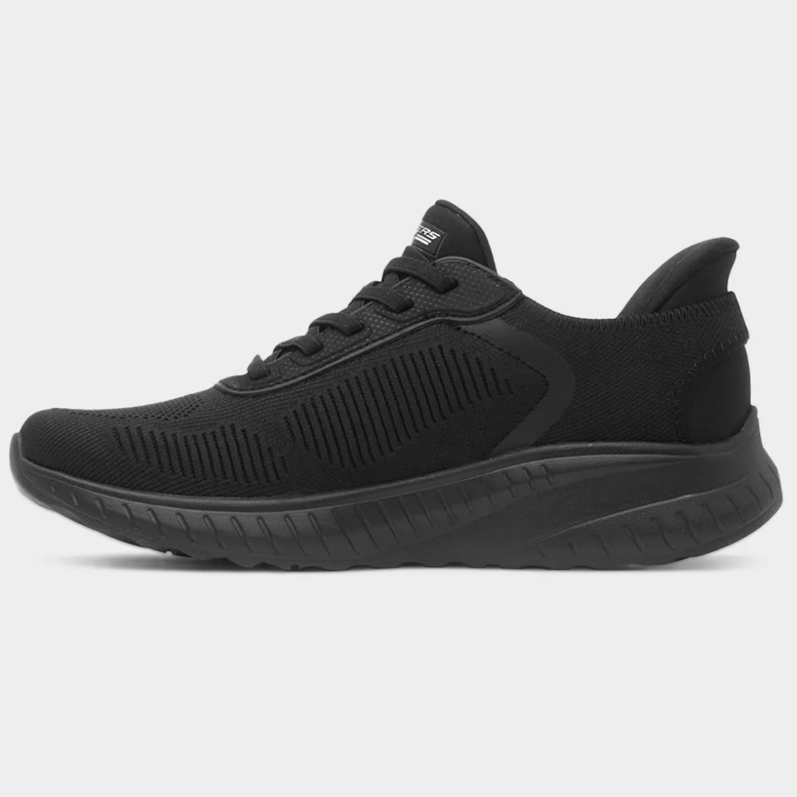 Skechers Slip Ins Womens Black Vegan Trainer