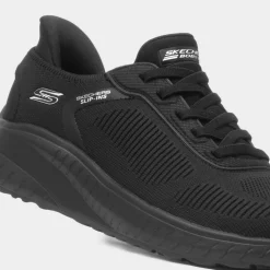 Skechers Slip Ins Womens Black Vegan Trainer