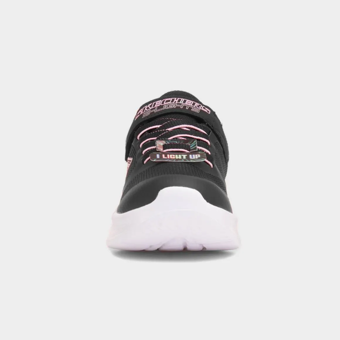 Skechers Solar Glow Kids Black Light Up Trainer