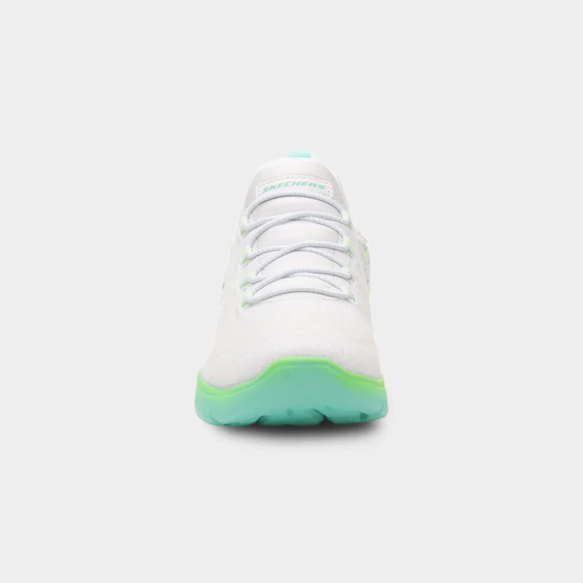 Skechers Summits Womens White and Green Trainer