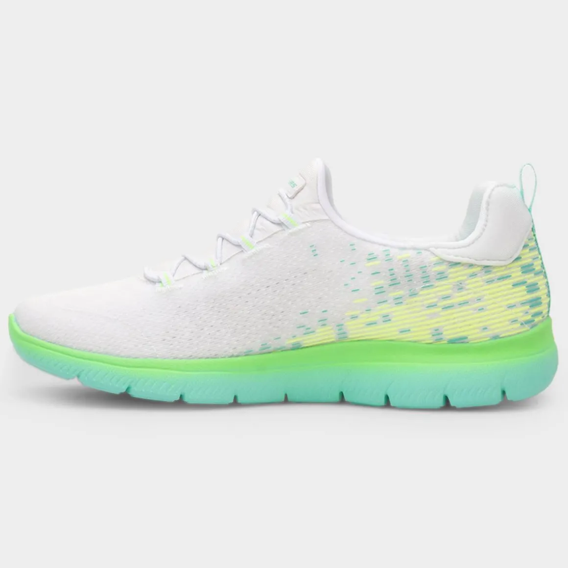 Skechers Summits Womens White and Green Trainer