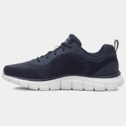 Skechers Track Glendor Mens Navy Knitted Trainer