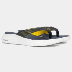 Skechers Vapor Foam Mens Navy & Yellow Flip Flop