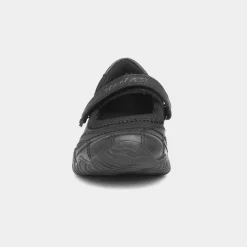 Skechers Velocity Pouty Girls Black Leather Shoe