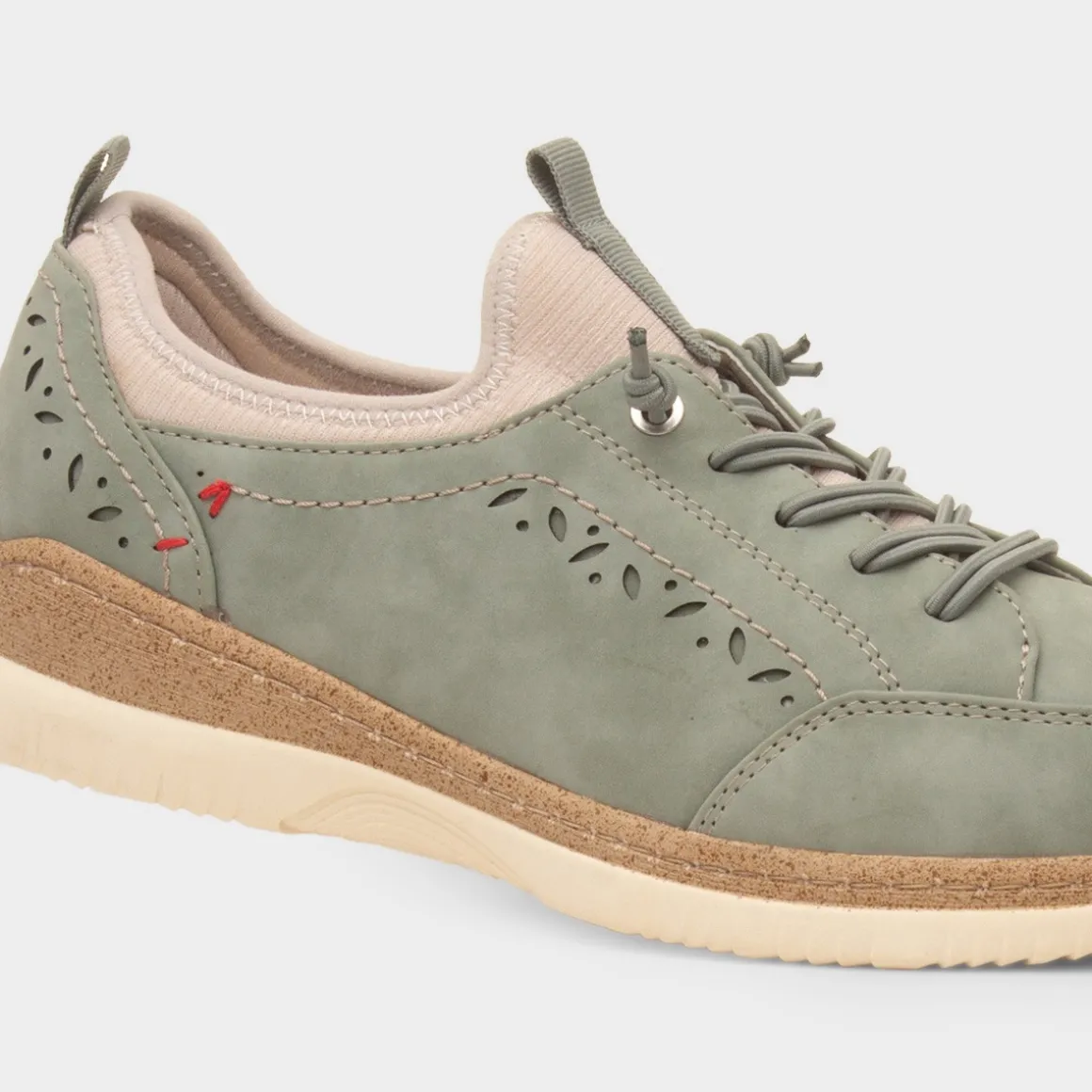Soft Line Jackie Womens Green Vegan Shoe
