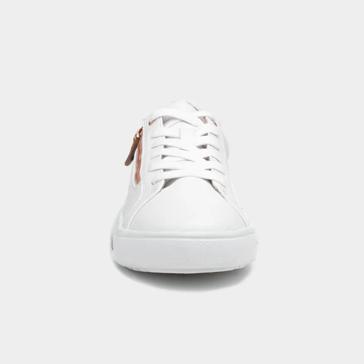 Soft Line Jenny Womens White Side Zip Shoe