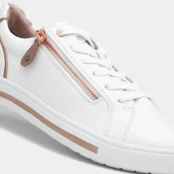 Soft Line Jenny Womens White Side Zip Shoe